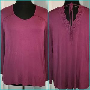 Faded Glory 20 open long tie lace back long sleeve